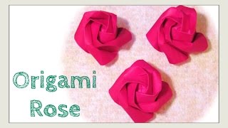 Origami Rose  How to Fold Origami Rose  More Easy Kawasaki Rose Paper Craft [upl. by Ahsert]