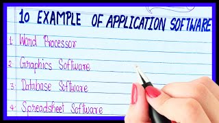 10 Example of application softwareapplication software examplewhat is application software [upl. by Wagner]