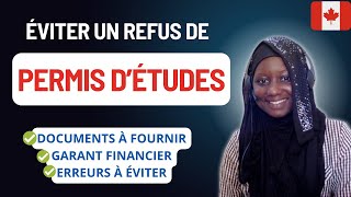 🚨🇨🇦Raisons Courantes de Refus de Permis dÉtudes Canada et Comment les Éviter [upl. by Inafetse434]