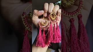 Diy tassel earrings diy earrings handmade youtubeshorts tassels [upl. by Singleton886]