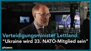 Interview mit Andris Sprūds Verteidigungsminister Lettland am 090724 [upl. by Madalyn]