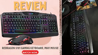 Redragon S101 Gaming Keyboard M601 Mouse Review [upl. by Dleifyar]