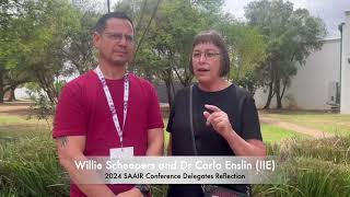 SAAIRTUT 2024 Conference Reflection Willie Scheepers and Dr Carla Enslin IIE [upl. by Potts]