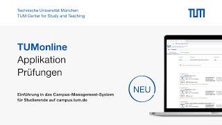 Applikation quotPrüfungenquot  Ein TUMonlineTutorial [upl. by Gastineau]