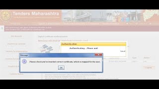 Fixed Please check you have inserted correct certificate error in e tender e Procurement [upl. by Yruoc]