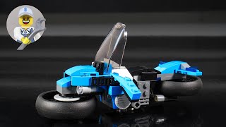 Lego 31114 Creator Hoverbike stop motion speed build 4K [upl. by Qifahs]