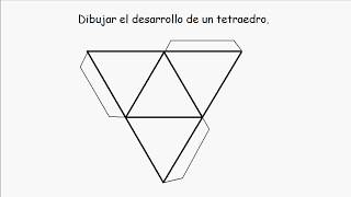 Cómo dibujar el desarrollo de un tetraedro Tutorial fácil Paso a paso How to make a tetrahedron [upl. by Egdirdle231]