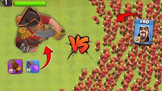 COC LEVEL 1 King 👑 vs Max all troops with CC space 🥵clashofclans [upl. by Nohtan]