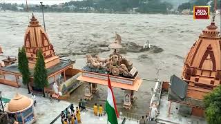 Watch Furious Ganga Swallows Shiv Murti At Rishikesh [upl. by Bega997]