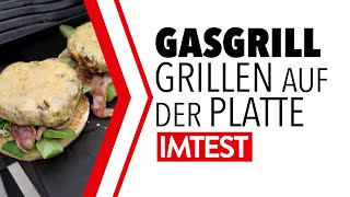 Burger grillen mit Gas Gusseisenplatte  IMTEST [upl. by Peh933]