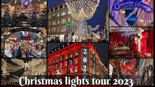 CHRISTMAS LIGHTS TOUR LONDON 2023 4K [upl. by Nyrok]