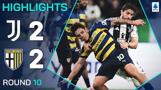 JUVENTUSPARMA 22  HIGHLIGHTS  Bianconeri pegged back in fourgoal thriller  Serie A 202425 [upl. by Cartie444]