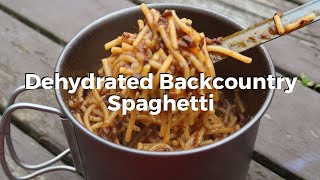 Backcountry Spaghetti  DEHYDRATED BACKPACKING FOOD Recipe [upl. by Silverts]