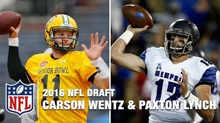 David Carr Breaks Down Carson Wentz and Paxton Lynch  Path to the 2016 NFL Draft  NFL Network [upl. by Ecnesse10]