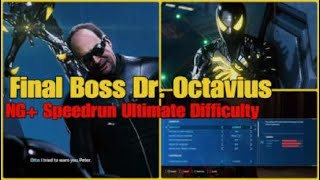 Dr Octavius 👨‍⚕️🐙 Final Boss Speedrun Spiderman Remastered [upl. by Htebasile193]