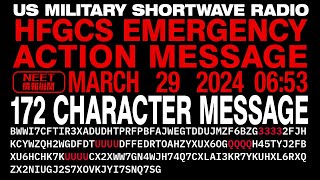 US Military Radio  172 character EAM  CREDIBLE  March 29 2024 [upl. by Edd]