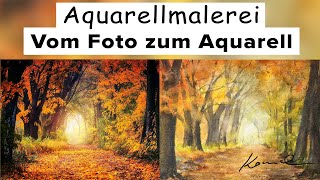 AliceART  Aquarell Kurs 5 für Fortgeschrittene  Vom Foto zum Aquarell  Aquarell malen lernen [upl. by Burr]