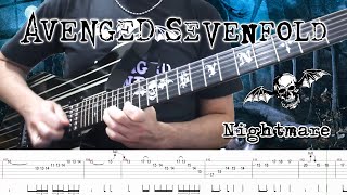 Avenged Sevenfold  Nightmare Guitar Cover  TABS [upl. by Acenes]