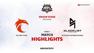 TNC Pro Team vs Blacklist International HIGHLIGHTS MPL PH S14  BLCK VS TNC ESPORTSTV [upl. by Dirgni891]