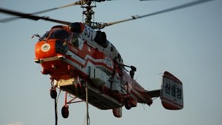 Kamov Ka32 Heavy Lift Helicopter  Korea Forest Service [upl. by Ahsimin]