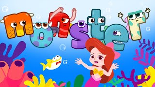 Theres a alphabet monster in the bottom of the sea  Fun song for kids [upl. by Carla]