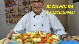 BACALHAU RECEITA DE BACALHAU â€“ BACALHOADA Ã€ PORTUGUESA [upl. by Minier]