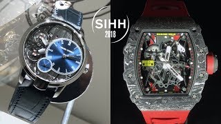 SIHH 2018 International Watch Show  Audemars Piguet Jaeger LeCoultre Richard Mille Roger Dubuis [upl. by Cristiona793]