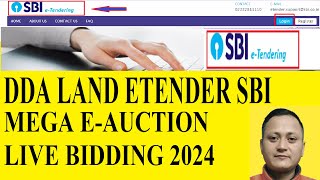 DDA LAND ETENDER SBI LIVE BIDDING 2024  dscguru2023 [upl. by Peterus]