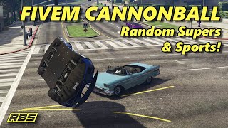 Random Supers amp Sports  GTA FiveM Cannonball 7 [upl. by Caron]