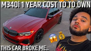 2020 M340i ONE YEAR COST TO OWN [upl. by Oakleil]