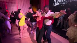 Denisse Cambria and Angel social dancing at BIG Salsa Festival NYC 2024 [upl. by Elcin]