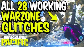 WARZONE PACIFIC GLITCHES ALL 28 WORKING WARZONE Pacific Glitches Pacific CALDERA Glitch WZ COD [upl. by Anniram]