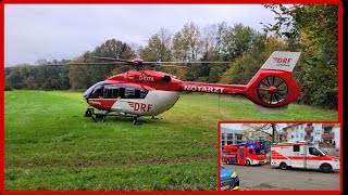 Schwerer Arbeitsunfall auf Baustelle in Schwäbisch Gmünd  Rettungshunschrauber im Einsatz [upl. by Martino]