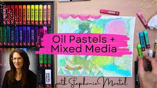 Oil Pastels in Mixed Media  Review of Classic 50 Colors from Lightwish [upl. by Retnyw]