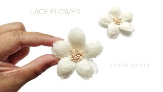 Lace Flower Making with Millinery Tool [upl. by Gaidano]