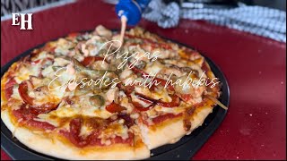 Cooking pizza  easy recipe  pizza at home  episodes with Habibis [upl. by Lenoyl492]