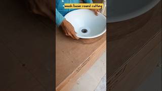 Wash basin round catting।wood washbasin washbasins wood786 interiordesign shorts woodcatting [upl. by Adda]