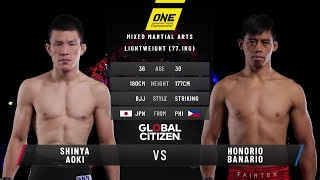 Shinya Aoki vs Honorio Banario  Full Fight Replay [upl. by Cela493]