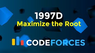 1997D  Maximize the Root  Educational Codeforces Round 168 Div 2  DFS  DP  Trees  Codeatic [upl. by Nwahsat161]