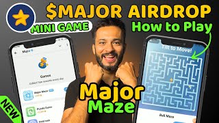 Major Maze New Mini Game  How to Play Major Maze Game on Major  Major Airdrop Big Update [upl. by Alleinad]