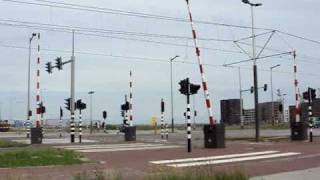 Amsterdam  Tramway crossing gates [upl. by Enaffit]