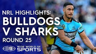 NRL Highlights Canterbury Bulldogs v Cronulla Sharks  Round 25 [upl. by Kcolttam]