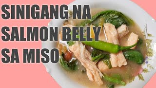 SINIGANG NA SALMON BELLY SA MISO simplerecipe SimplengLutongBahay panlasangpinoy [upl. by Ainot]