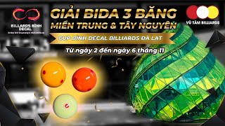 Bàn 2  Bida 3 Băng CUP Billiards BÌNH DECAL ĐÀ LẠT THANH SƠN  THÁI TÂM [upl. by Rihsab]