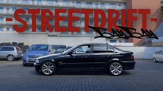 rain  CITY STREET DRIFT  e46 320i  POV  4K GoPro  Baybaydrives [upl. by Aisatna]