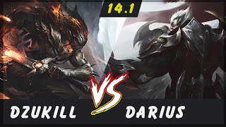 Dzukill  Yasuo vs Darius TOP Patch 141  Yasuo Gameplay [upl. by Godber]