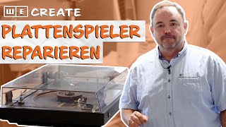 Plattenspieler reparieren  Reparatur Schallplattenspieler  WE create [upl. by Heddie]