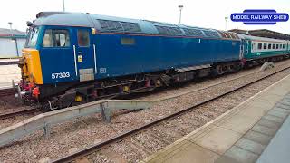 Class 57 57303 quotThunderbirds are goquot Railtour Derby to Linlithgow at Derby Station railtour [upl. by Theodosia]