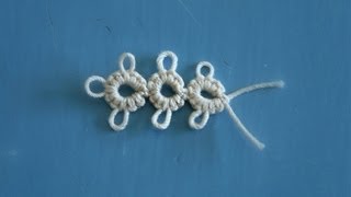 Needle Tatting  Split Rings SR in Needle Tatting by RustiKate [upl. by Marwin]