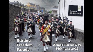 4 SCOTS The Highlanders  quotCabar Feidhquot  Stirling Freedom Parade 2023 [upl. by Banna201]